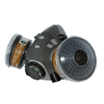 Gas mask for spray painting, chemical pesticides, and paint odours KN95 dual-canister gas mask with facepiece