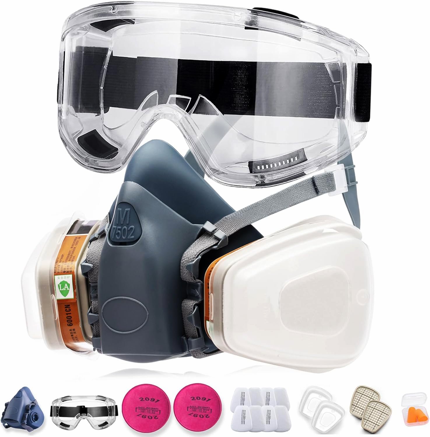 Gas mask for formaldehyde protection Anti-formaldehyde spray dust mask Dust-proof protective face shield for renovation grinding