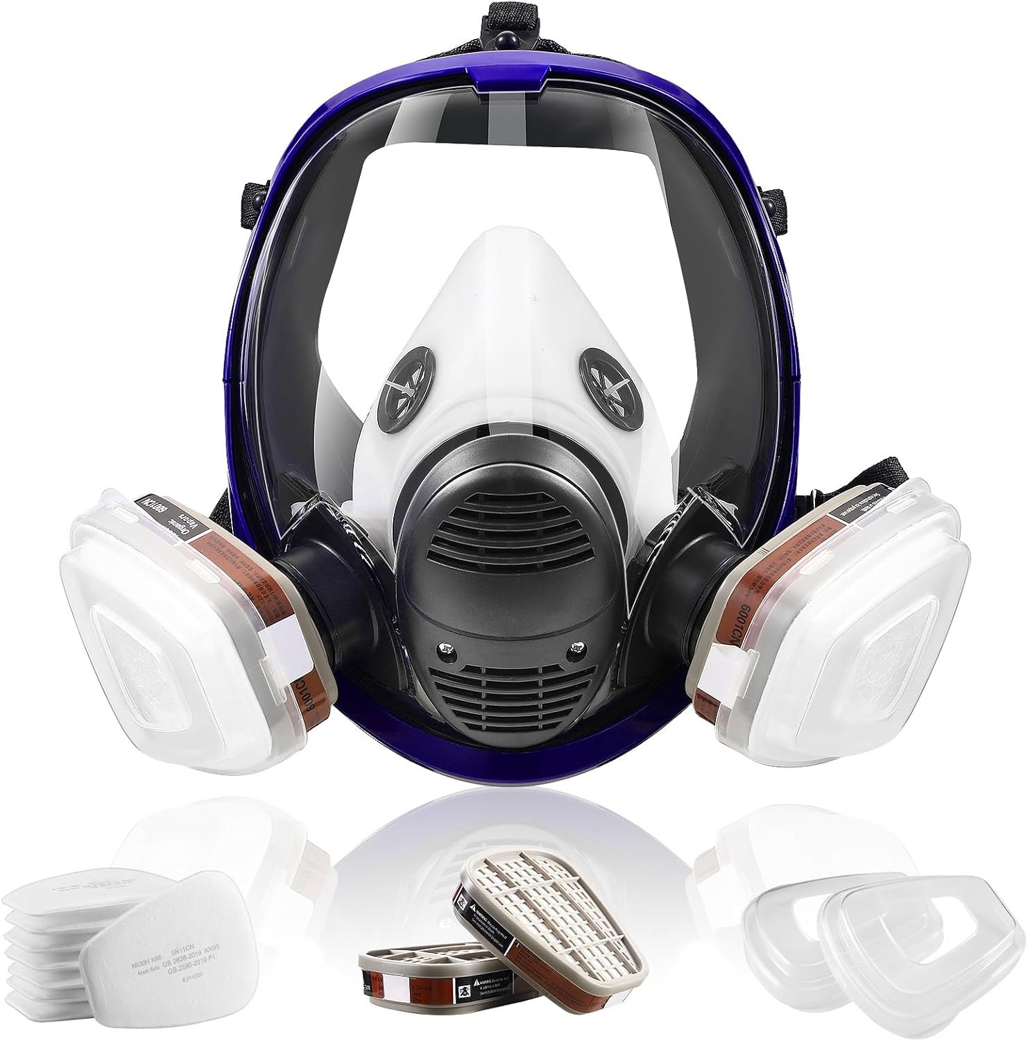 Full-face respirator for spray painting in chemical plants Dust-proof full-face respirator Protective gas mask