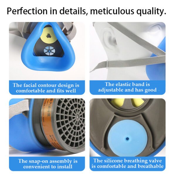 Anti-dust respirator for spray painting Chemical gas protection with activated carbon Anti-formaldehyde paint mask