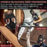 Full-facepiece rubber head-mounted firefighting, smoke-proof and toxic-gas-proof respirator